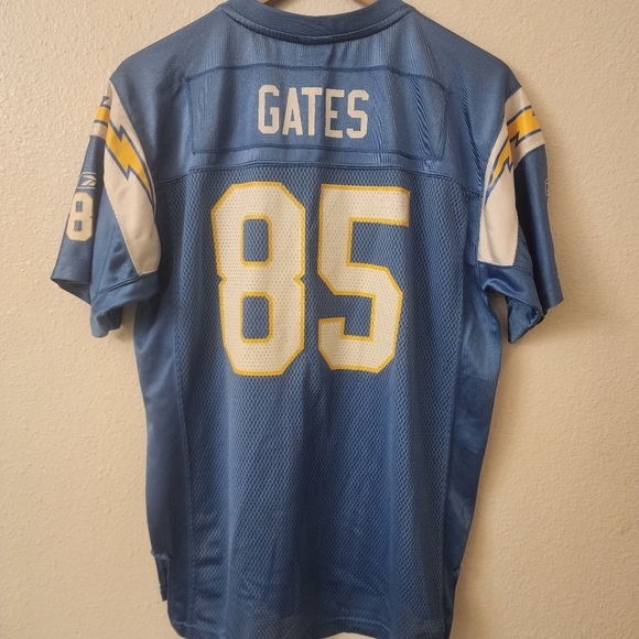 NFL Antonio Gates San Diego Chargers Powder Blue Reebok Jersey Boys Size XL - Picture 7 of 7